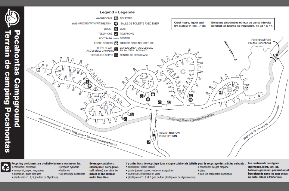 Pocahontas Campground Map